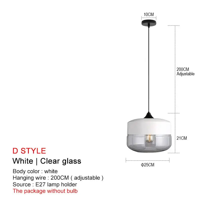 Modern black glass pendant lights for dining room set of 2