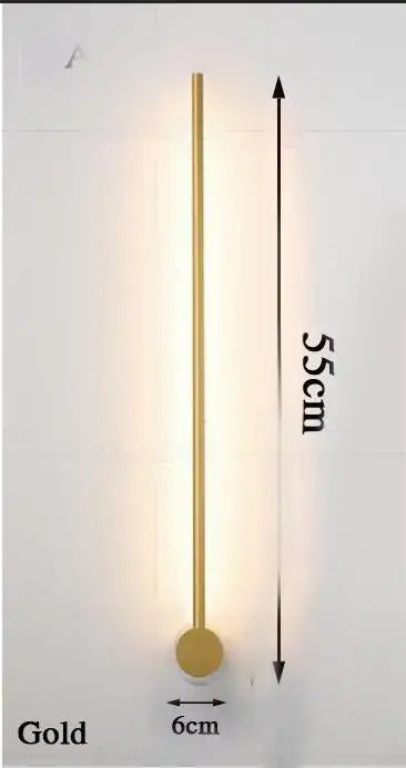 Modern black & gold aluminum wall sconce for bedroom lighting