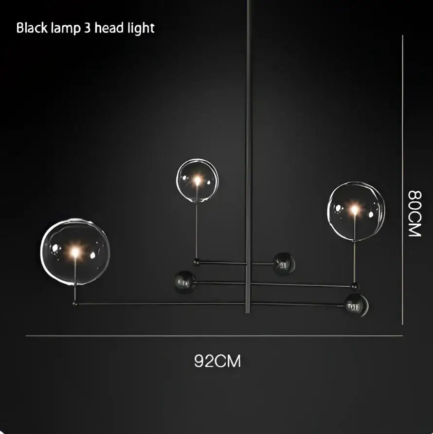 Vintage black gold brass chandelier dining room glass globe light