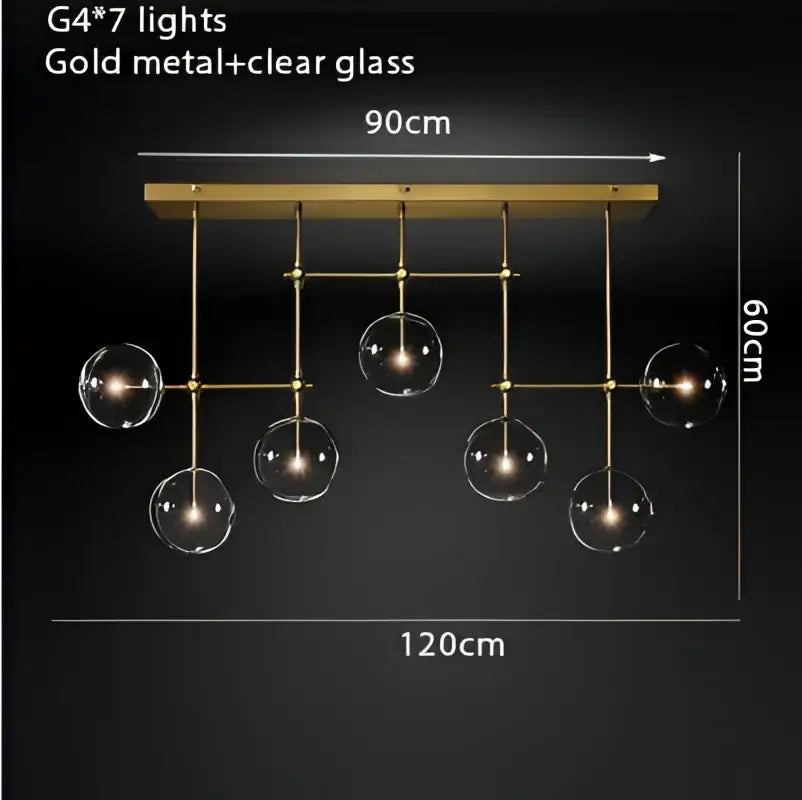 Vintage black gold brass chandelier dining room glass globe light