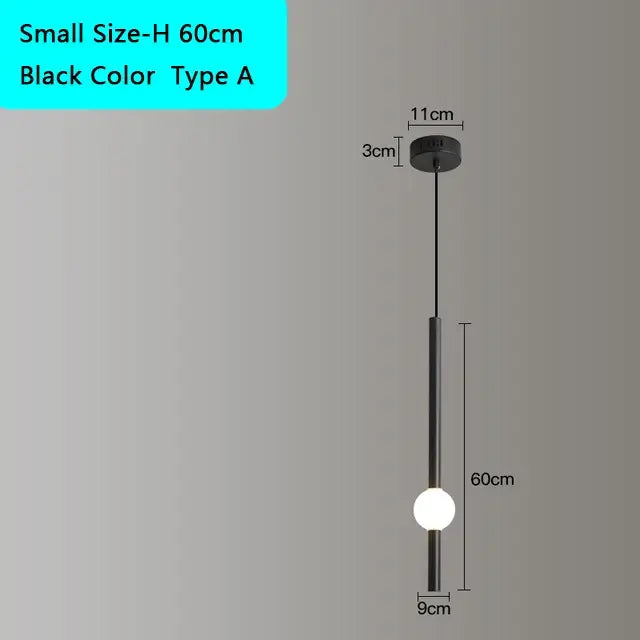 Modern decorbites black gold ceiling pendant for bedroom led light