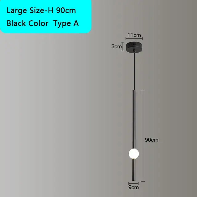 Modern decorbites black gold ceiling pendant for bedroom led light