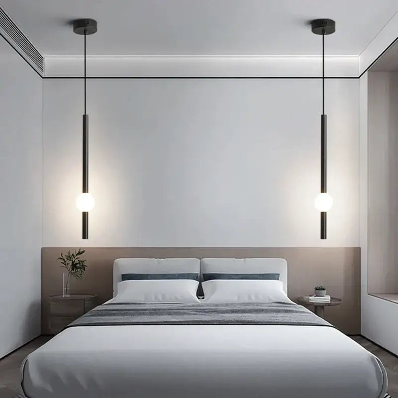 Modern decorbites black gold ceiling pendant for bedroom led light