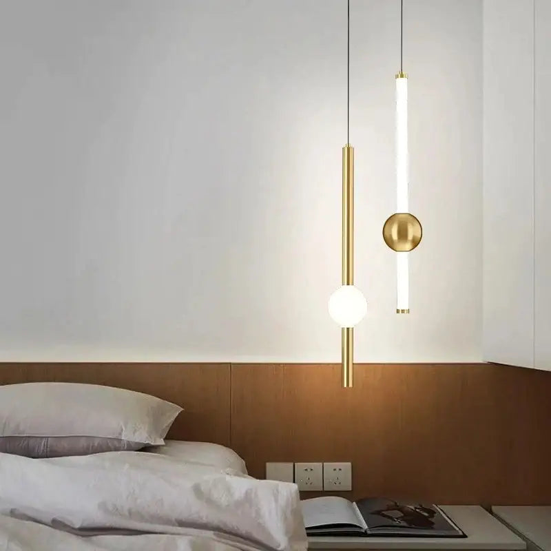 Modern decorbites black gold ceiling pendant for bedroom led light