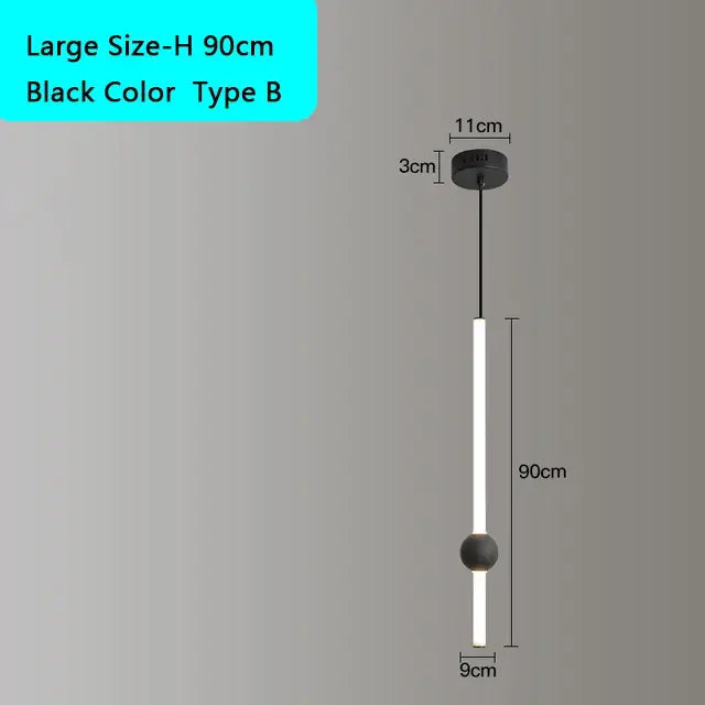 Modern decorbites black gold ceiling pendant for bedroom led light