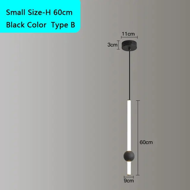 Modern decorbites black gold ceiling pendant for bedroom led light