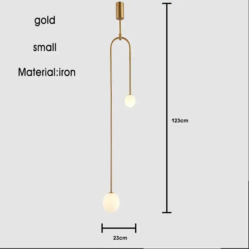 Modern minimalist black & gold chandelier – dining room pendant light