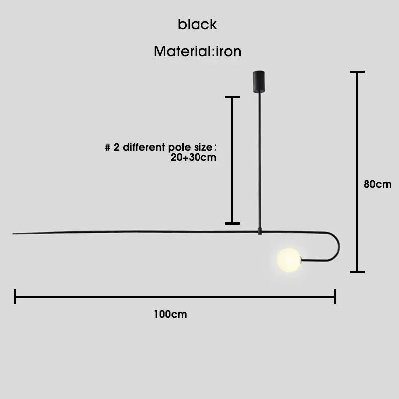 Modern minimalist black & gold chandelier – dining room pendant light