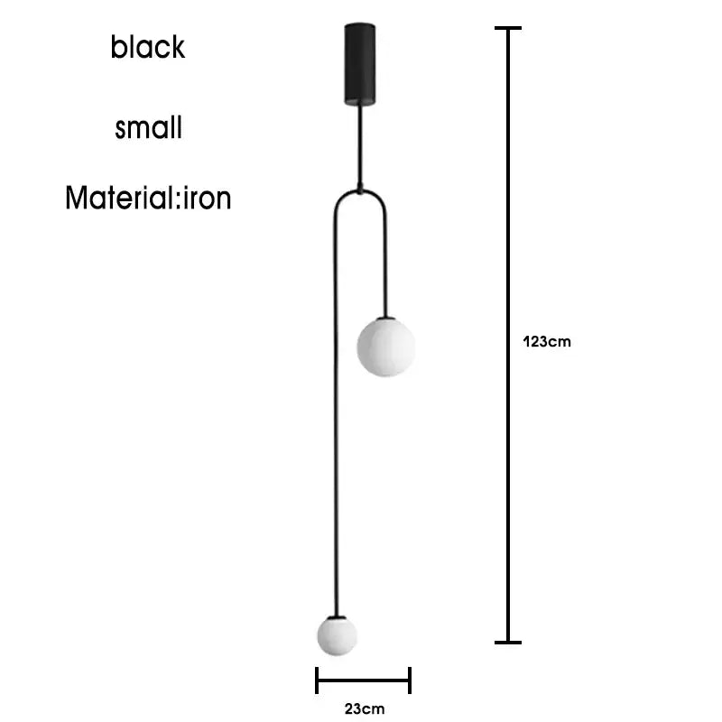 Modern minimalist black & gold chandelier – dining room pendant light