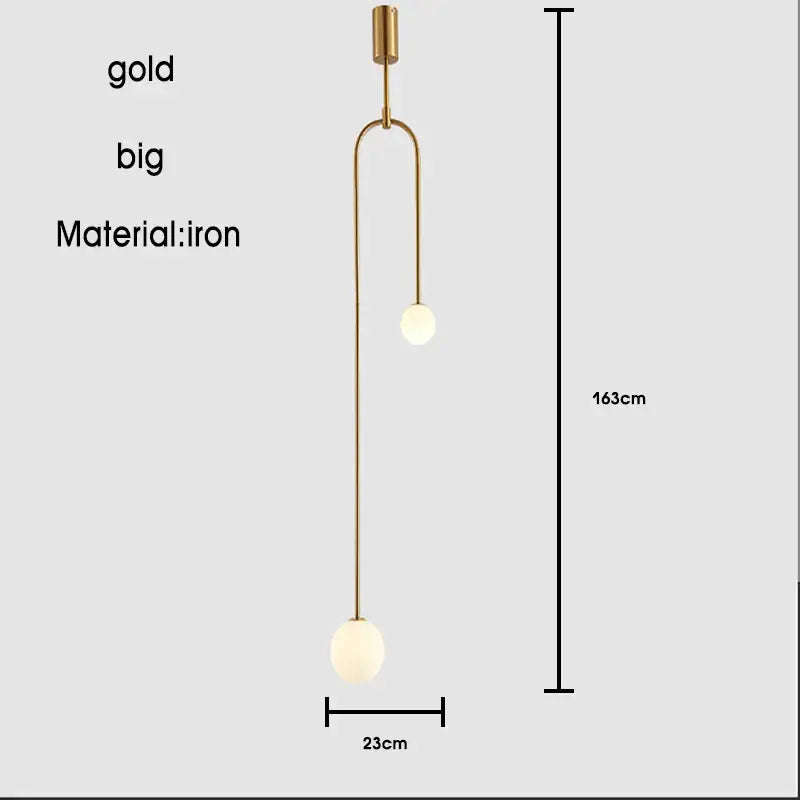 Modern minimalist black & gold chandelier – dining room pendant light
