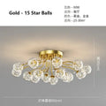 Decorbites black gold chandelier clear star glass dining room light