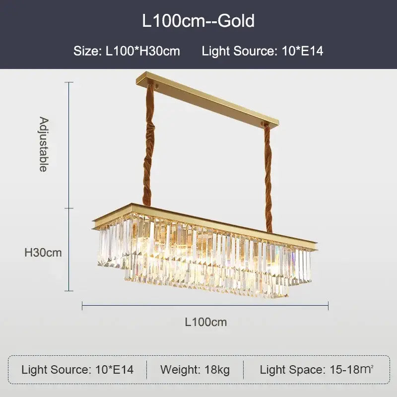 Modern black gold crystal ceiling chandelier for living room