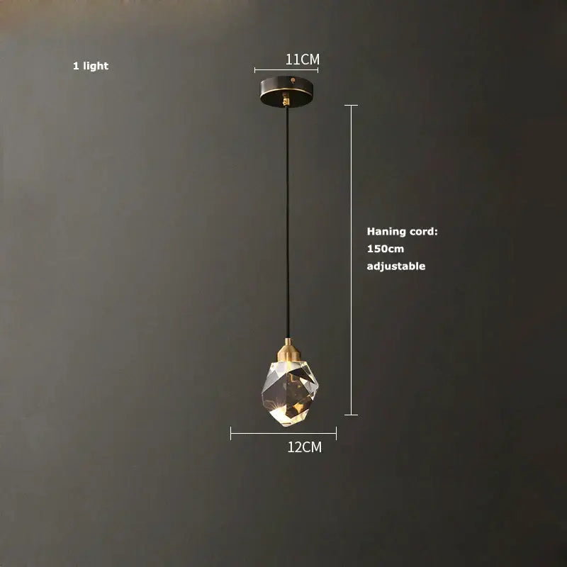 Luxury black & gold crystal chandelier for dining room