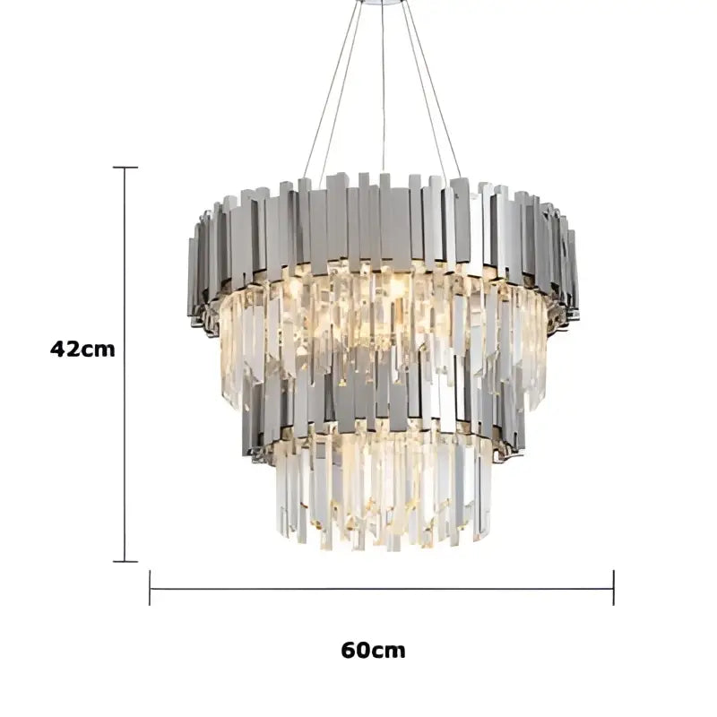 Modern black & gold crystal oval led chandelier dining room light