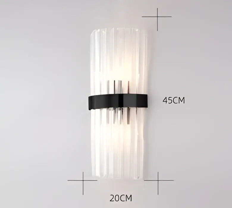 Modern black & gold crystal wall lights for bedroom living room