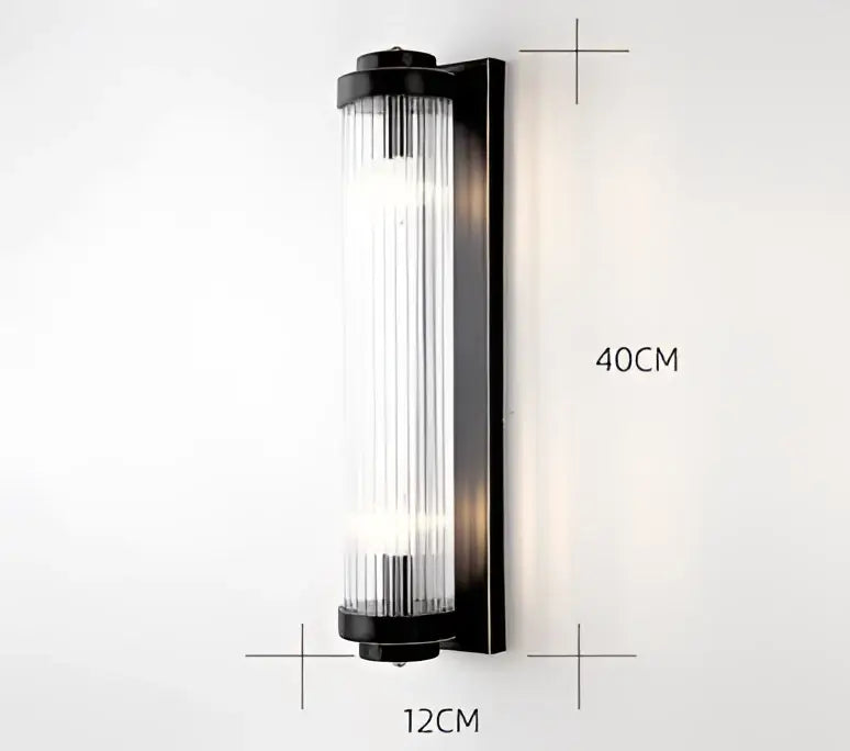 Modern black gold crystal wall sconce – bedroom led light