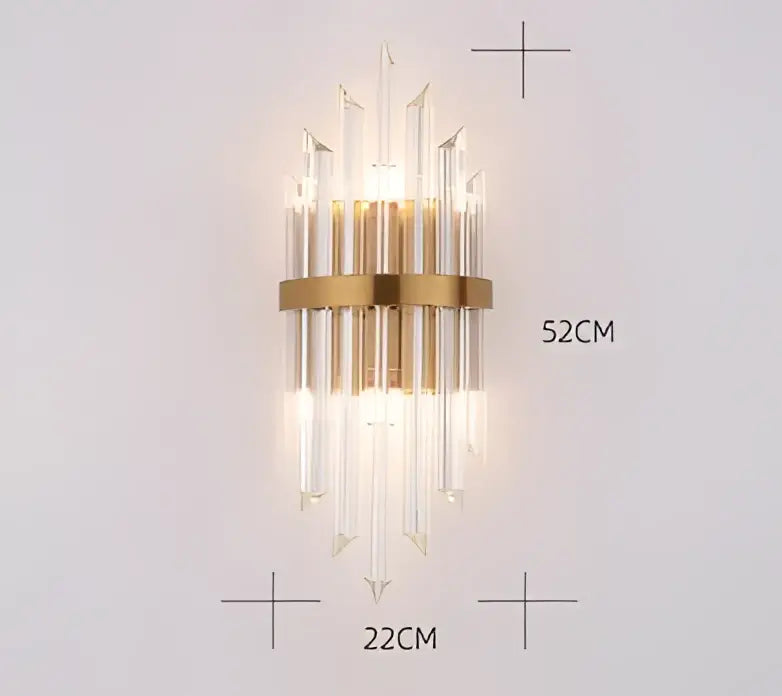 Modern black gold crystal wall sconce – bedroom led light