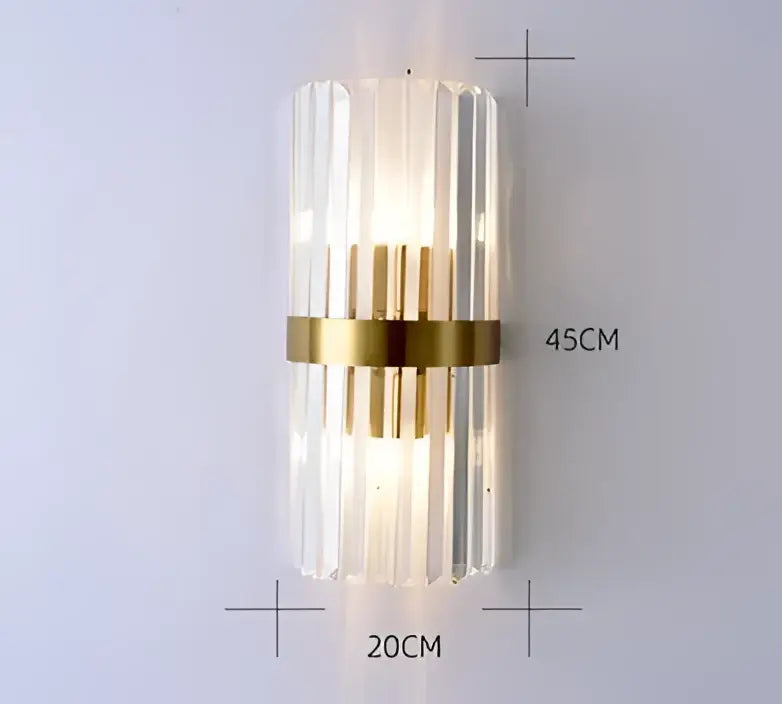 Modern black gold crystal wall sconce – bedroom led light