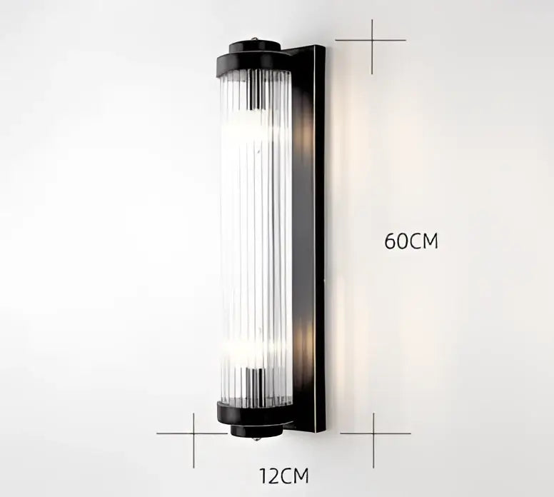 Modern black gold crystal wall sconce – bedroom led light
