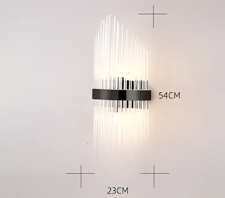 Modern black gold crystal wall sconce – bedroom led light