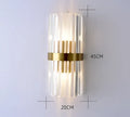 Modern black & gold crystal wall sconce for bedroom lighting