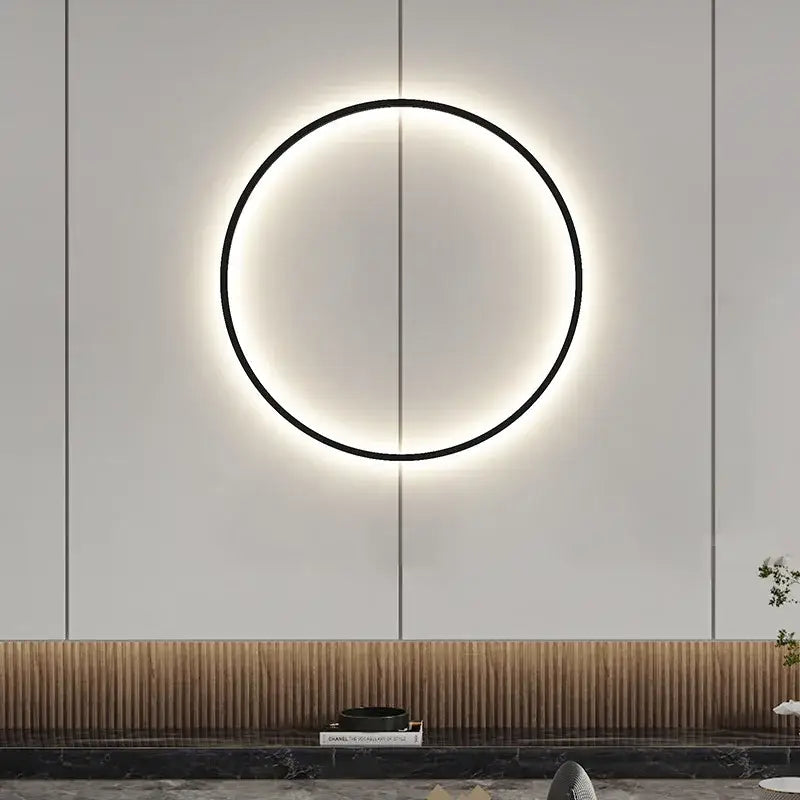 Decorbites black gold dimmable led wall sconce bedroom light rings