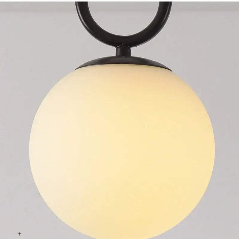 Modern black & gold glass ceiling lamp for living room