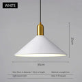 Modern black & gold led pendant lights dining room conical decor