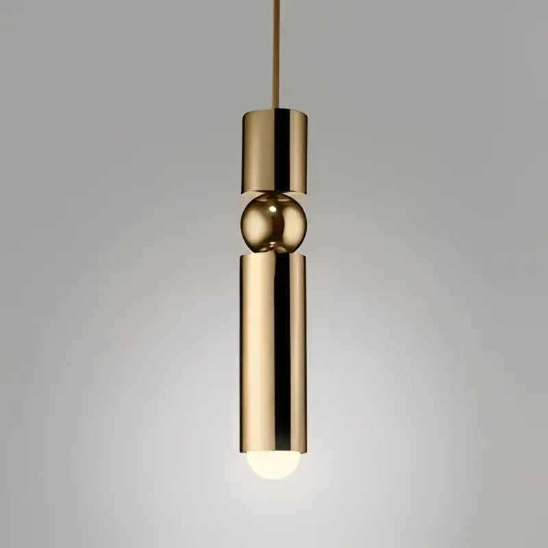 Modern gold led tube pendant light – kitchen & shop decoration