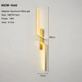 Modern minimalist black gold led wall lights for bedroom