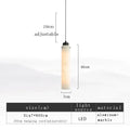 Modern black gold marble cylinder pendant light kitchen fixture