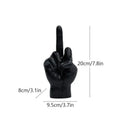 Modern black gold middle finger sculpture living room decor figurine