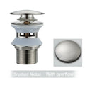 Brushed black & gold pop up sink drain with overflow bathroom accessory