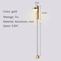 Modern black gold rotating led wall lamp bedroom sconce