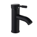 Modern matte black & golden single handle basin faucet bathroom sink