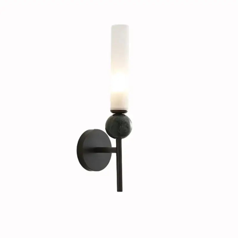 Modern gold and black wall lamp with acrylic lampshade bedroom sconce
