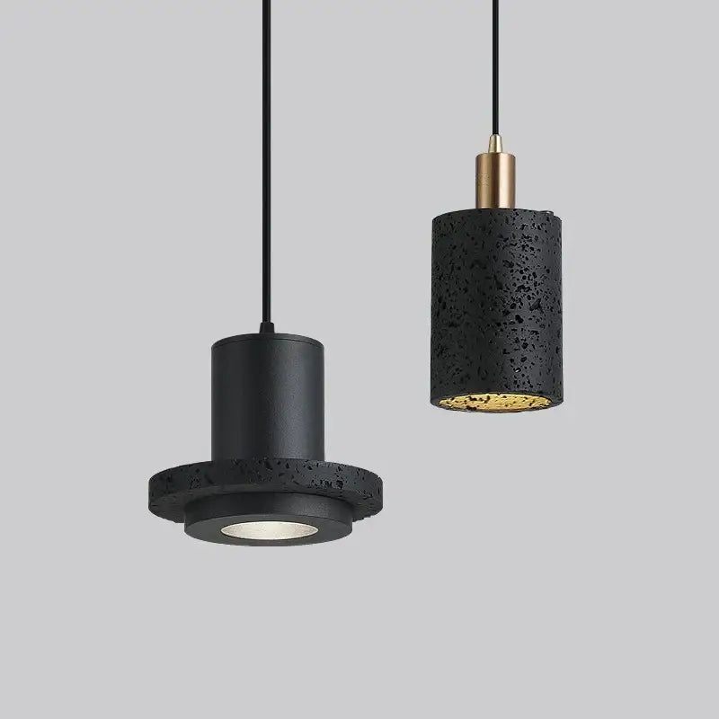 Decorbites black hole stone chandelier bedroom black and gold lamp