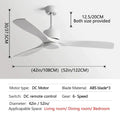 Modern black industrial ceiling fan with wood blades living room