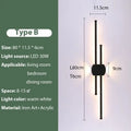 Modern decorbites black iron led wall lamp living room sconce