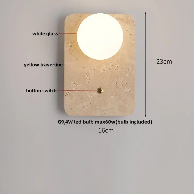 Modern wood and black iron led wall sconce bedroom light