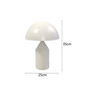 Matte black & white iron mushroom table lamp for bedroom and living room