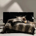 Black lace leopard egyptian cotton bedding set bedroom decor