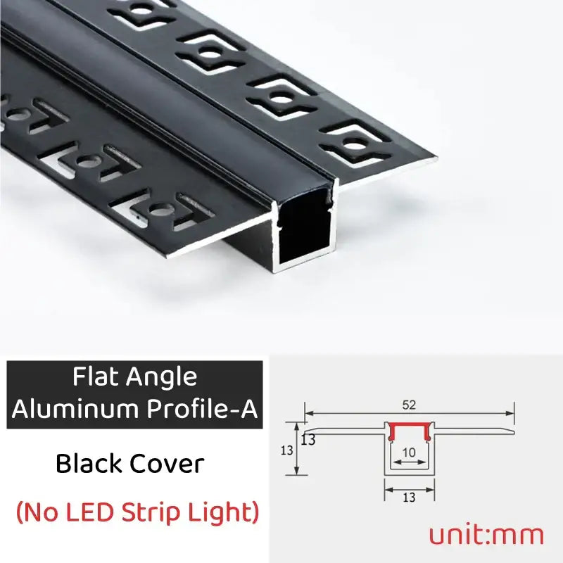 Geometric black & silver led aluminum threshold strip living room
