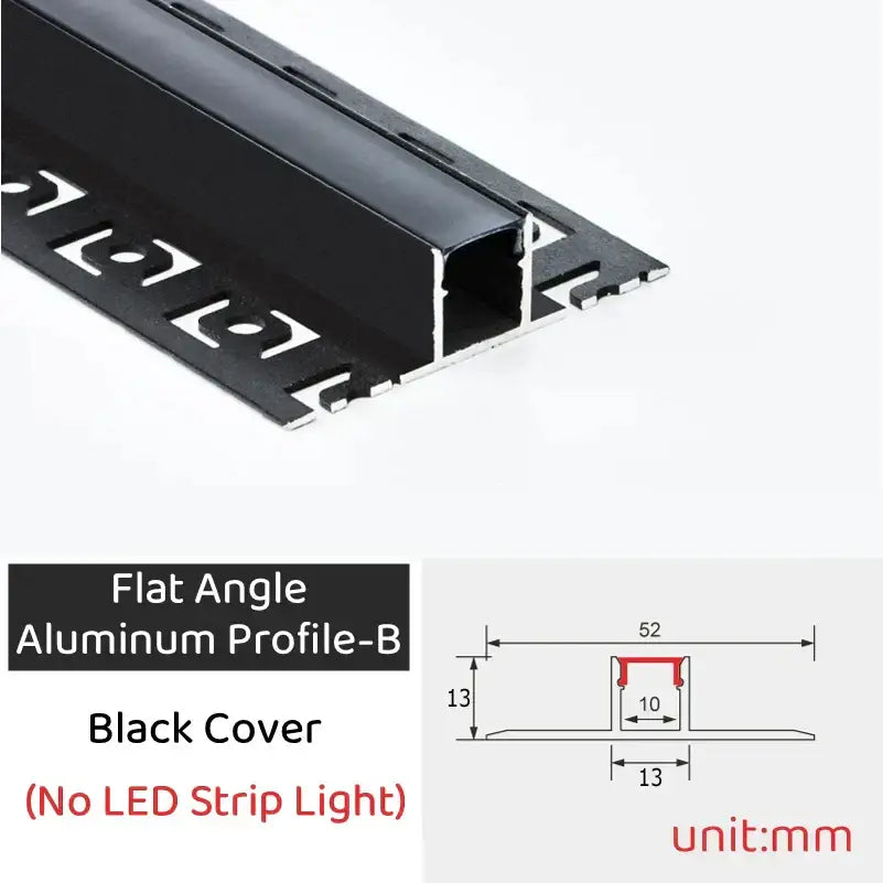 Geometric black & silver led aluminum threshold strip living room