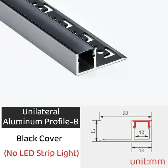 Geometric black & silver led aluminum threshold strip living room