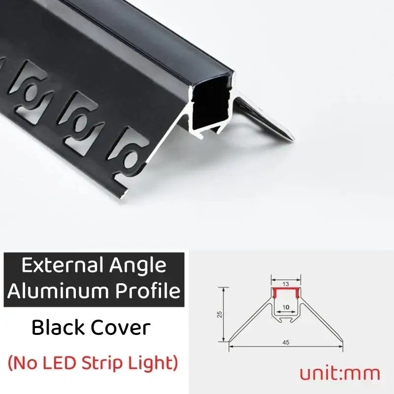 Geometric black & silver led aluminum threshold strip living room