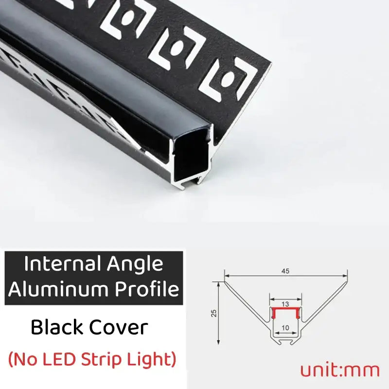 Geometric black & silver led aluminum threshold strip living room