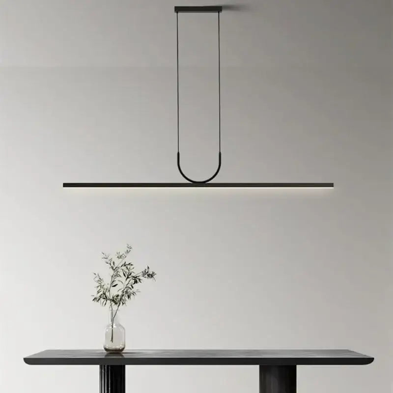 Minimalist black led ceiling pendant light for dining room kitchen