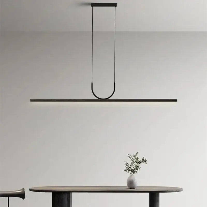 Minimalist black led ceiling pendant light for dining room kitchen
