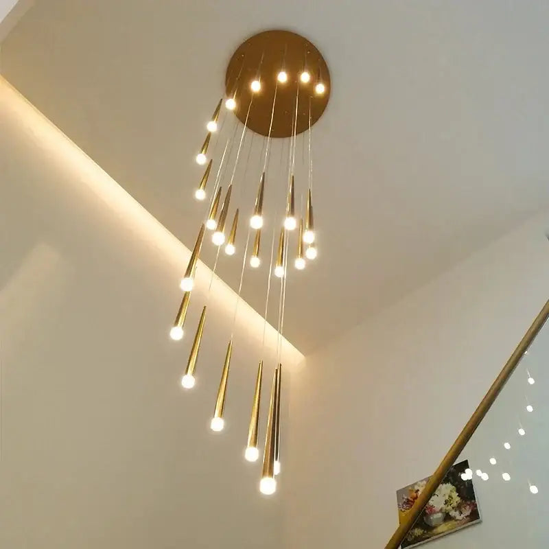 Modern black led ceiling chandelier living room pendant light